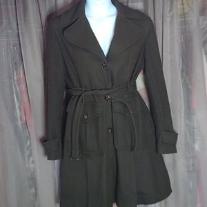 DKNY Military Green Pea Coat
